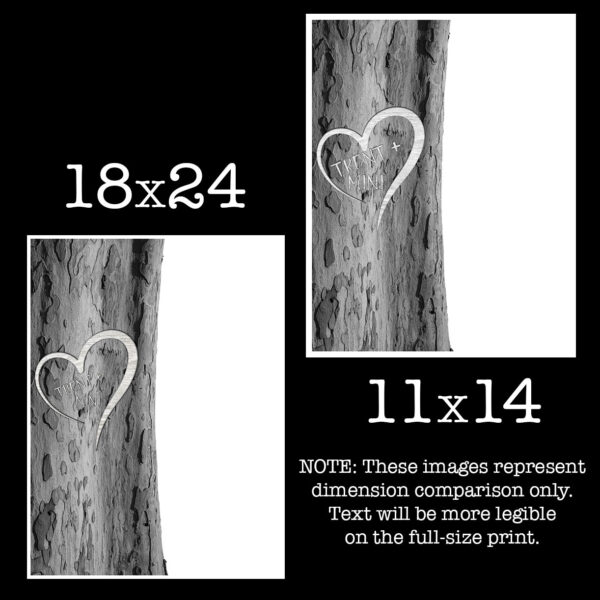 Minimalist Tree - Personalized Art for Couples (Weddings, Anniversaries) - Image 2